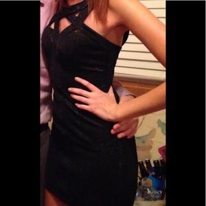 Bebe strappy sexy black dress